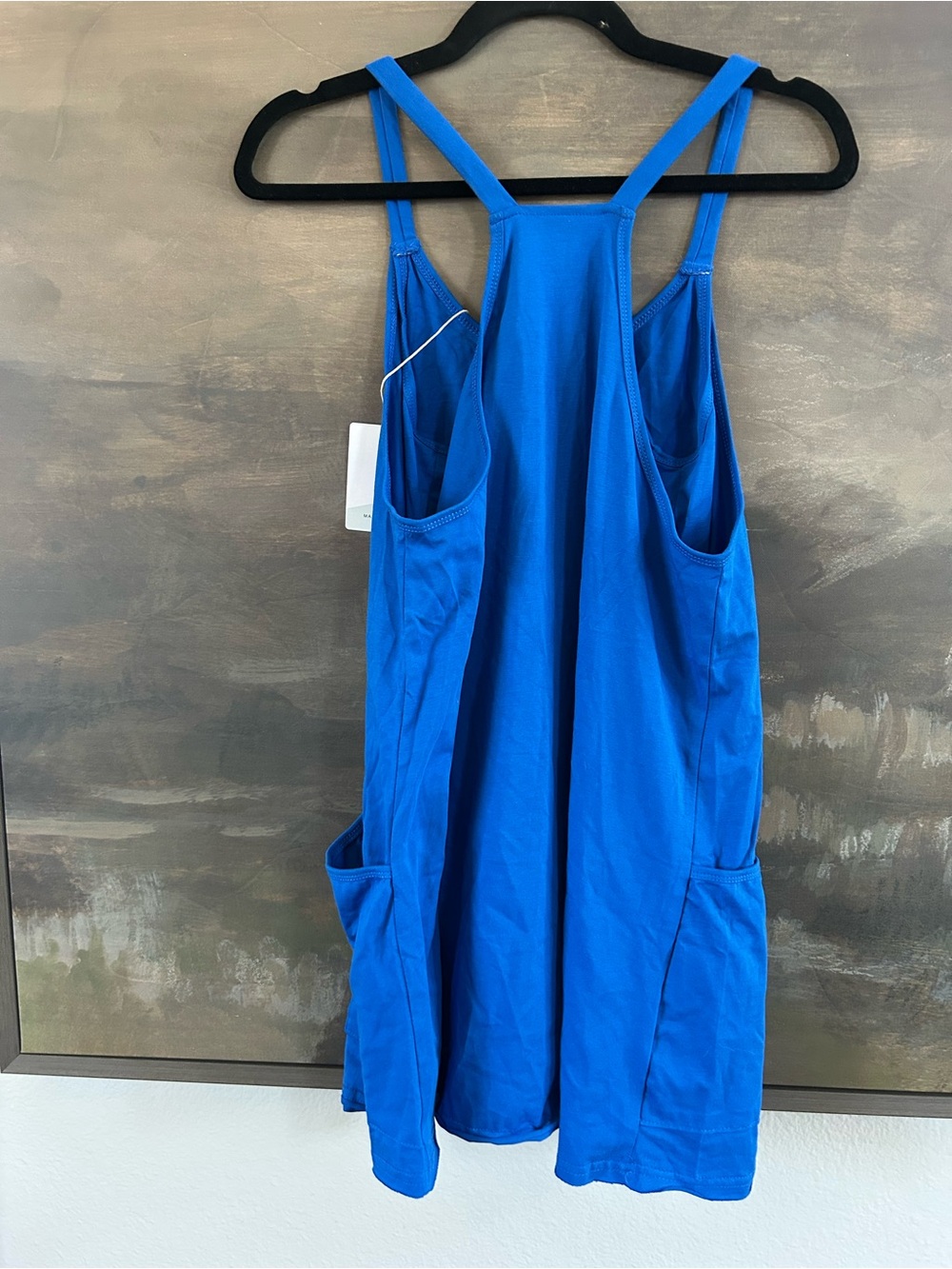 NWT Athletic Mini Dress Built-in Shorts Scoop Neck Sundress with Pockets - Picture 9 of 16